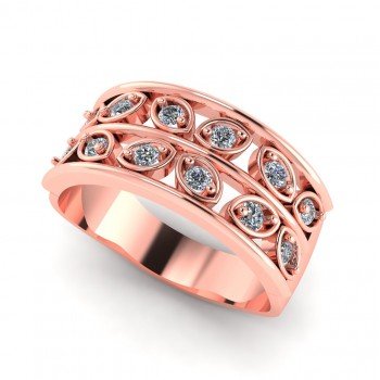 Rose Gold Ring American Diamond