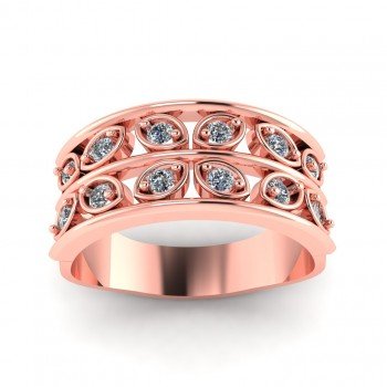 Rose Gold Ring American Diamond