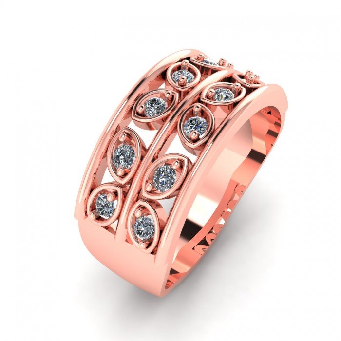 Rose Gold Ring American Diamond