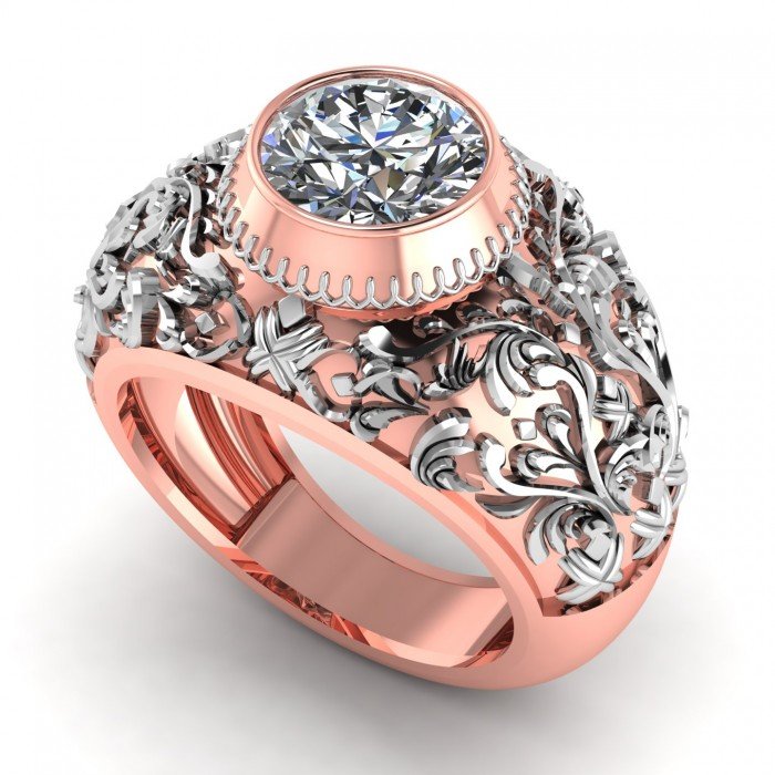 Rose Gold Diamond Cocktail Ring Rose Gold Diamond Cocktail Ring