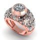 Rose Gold Diamond Cocktail Ring Rose Gold Diamond Cocktail Ring