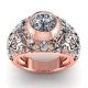 Rose Gold Diamond Cocktail Ring Rose Gold Diamond Cocktail Ring