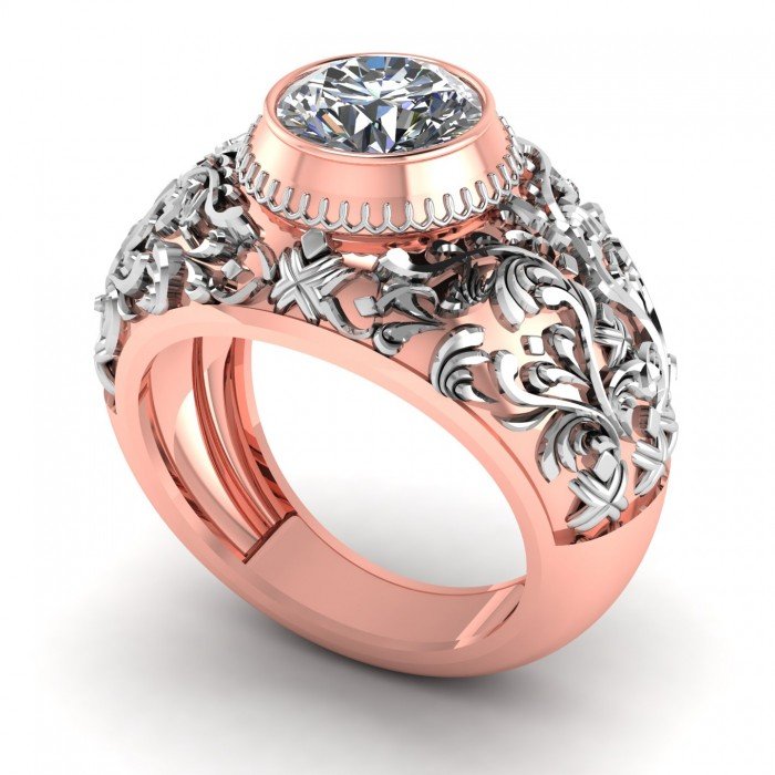 Rose Gold Diamond Cocktail Ring Rose Gold Diamond Cocktail Ring