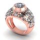 Rose Gold Diamond Cocktail Ring Rose Gold Diamond Cocktail Ring