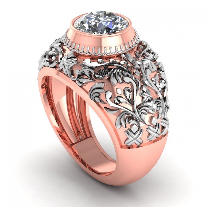 Rose Gold Diamond Cocktail Ring Rose Gold Diamond Cocktail Ring