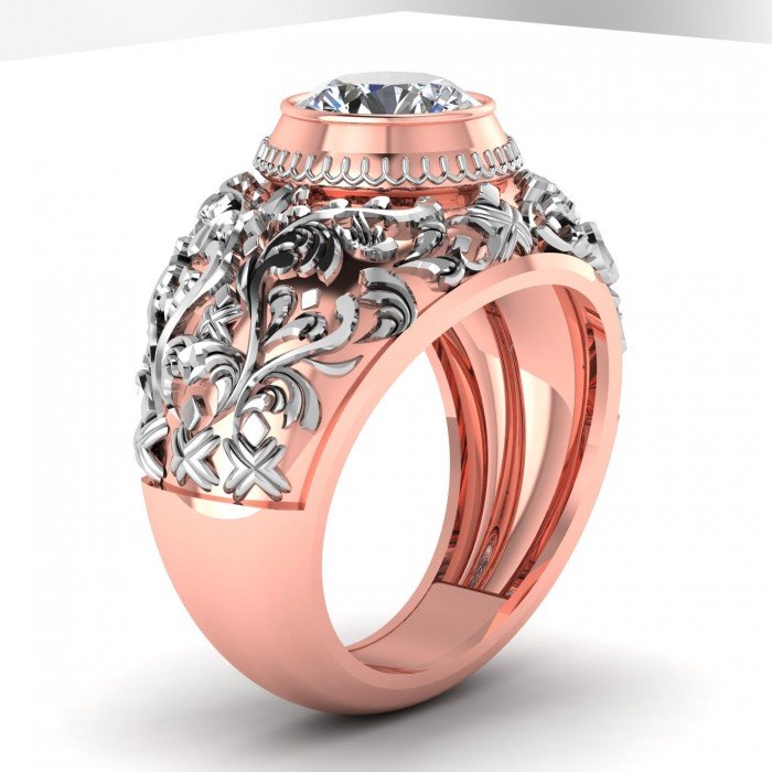 Rose Gold Diamond Cocktail Ring Rose Gold Diamond Cocktail Ring