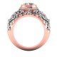 Rose Gold Diamond Cocktail Ring Rose Gold Diamond Cocktail Ring
