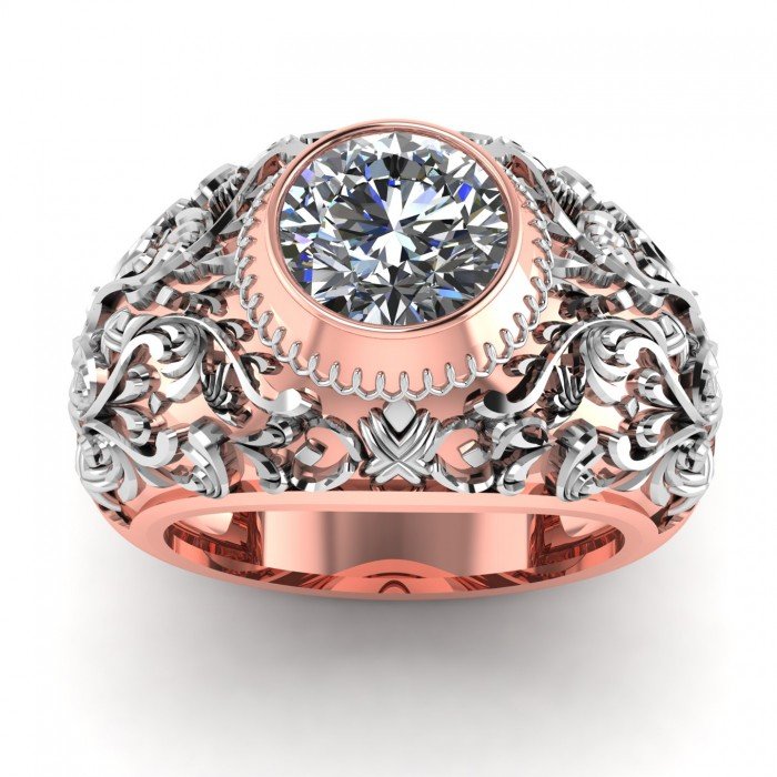 Rose Gold Diamond Cocktail Ring Rose Gold Diamond Cocktail Ring