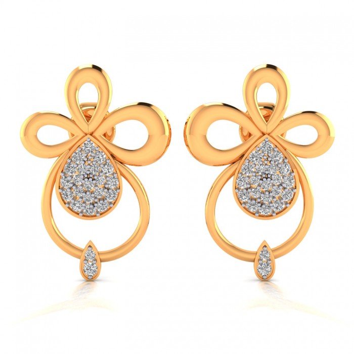 Modern Gold Earring