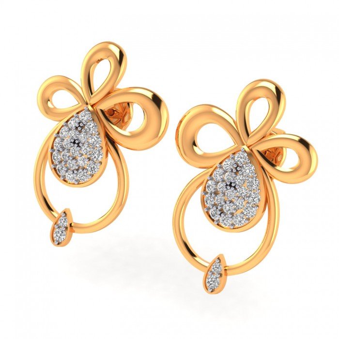 Modern Gold Earring