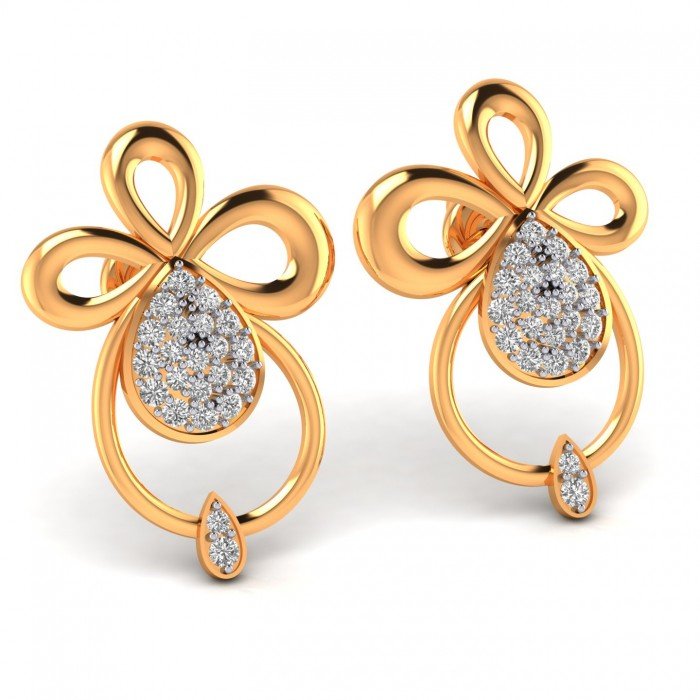 Modern Gold Earring