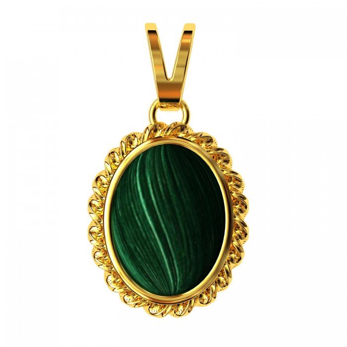 Malachite Gold Pendant