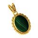 Malachite Gold Pendant