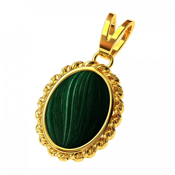 Malachite Gold Pendant