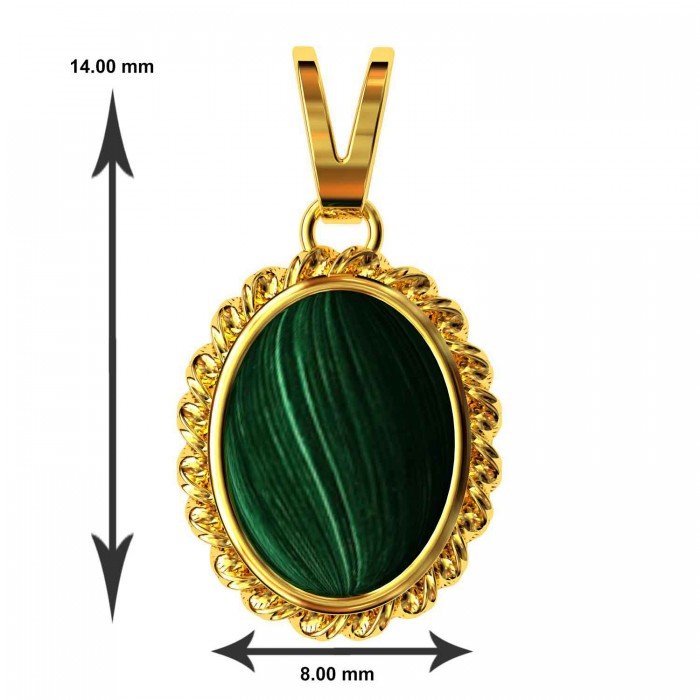 Malachite Gold Pendant