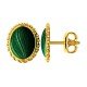 Malachite Gold Earring