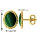 Malachite Gold Earring