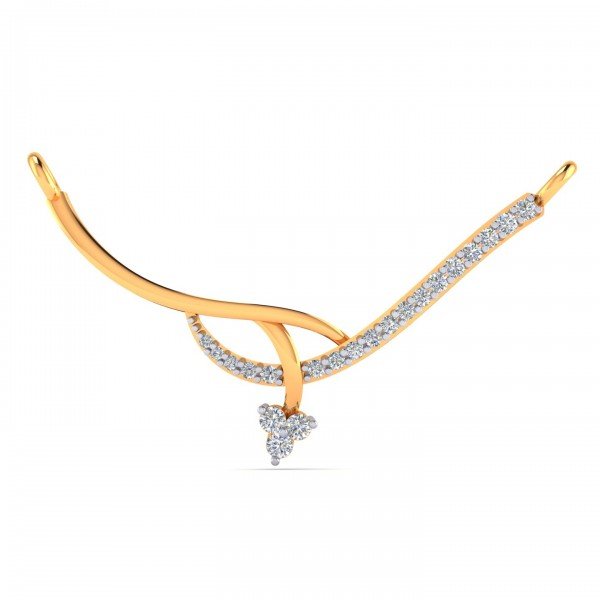 Gold And Artificial Diamond Mangalsutra Pendant Gold And Artificial Diamond Mangalsutra Pendant