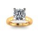 14K Gold Simple Solitaire Ring