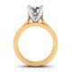 14K Gold Simple Solitaire Ring