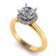 14K Hallmark Yellow Gold Solitaire Ring