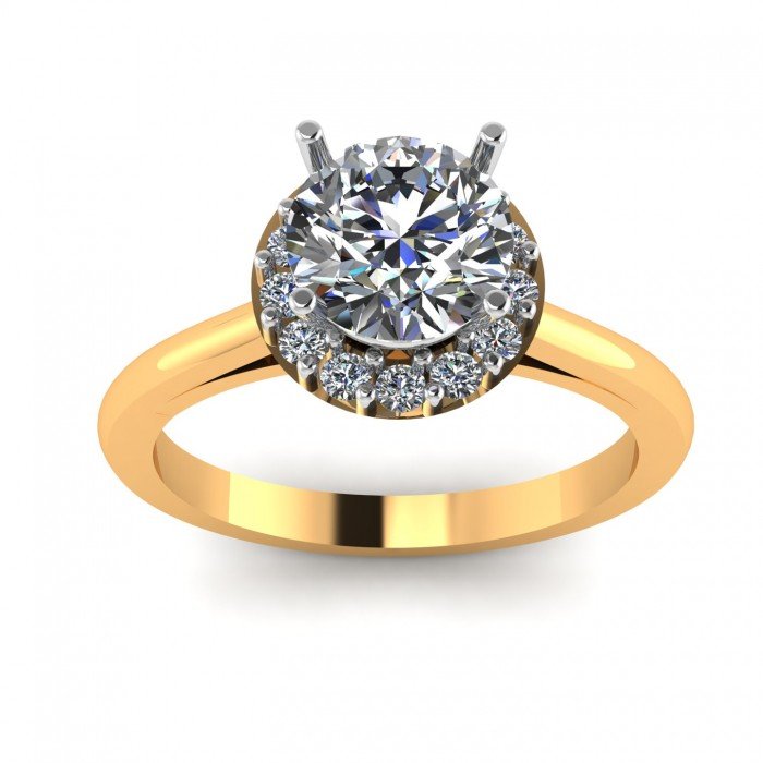 14K Hallmark Yellow Gold Solitaire Ring