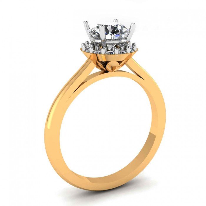 14K Hallmark Yellow Gold Solitaire Ring