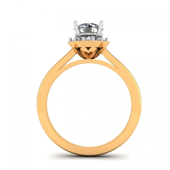 14K Hallmark Yellow Gold Solitaire Ring