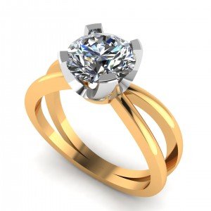 14K Hallmarked Yellow Gold Solitaire Ring