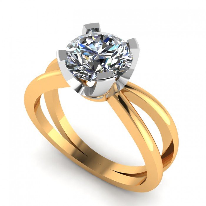 14K Hallmarked Yellow Gold Solitaire Ring