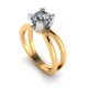 14K Hallmarked Yellow Gold Solitaire Ring