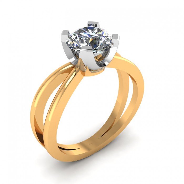 14K Hallmarked Yellow Gold Solitaire Ring