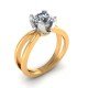 14K Hallmarked Yellow Gold Solitaire Ring