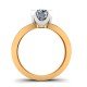 14K Hallmarked Yellow Gold Solitaire Ring