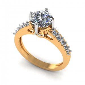 Single Solitaire CZ Diamond Ring