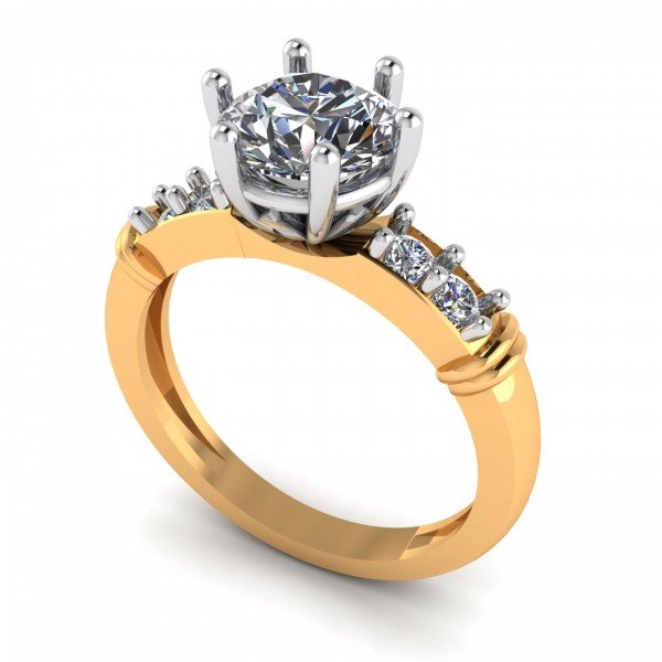Yellow 14K Hallmarked Gold Solitaire Ring Yellow 14K Hallmarked Gold Solitaire Ring