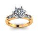 Yellow 14K Hallmarked Gold Solitaire Ring