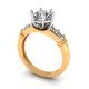 Yellow 14K Hallmarked Gold Solitaire Ring