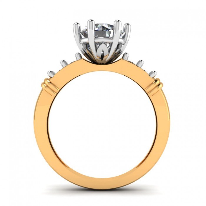 Yellow 14K Hallmarked Gold Solitaire Ring