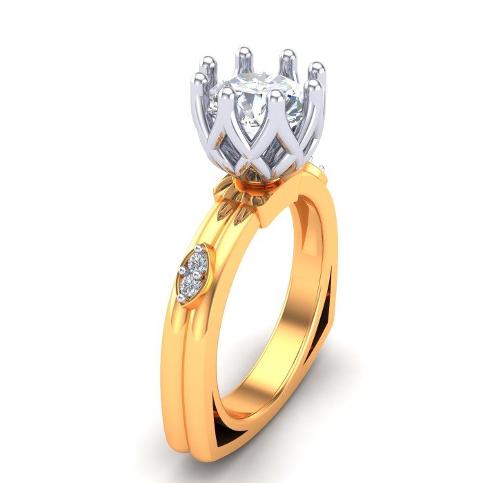 14K Gold Solitaire Rings For Men