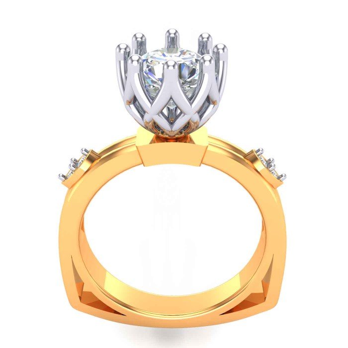 14K Gold Solitaire Rings For Men