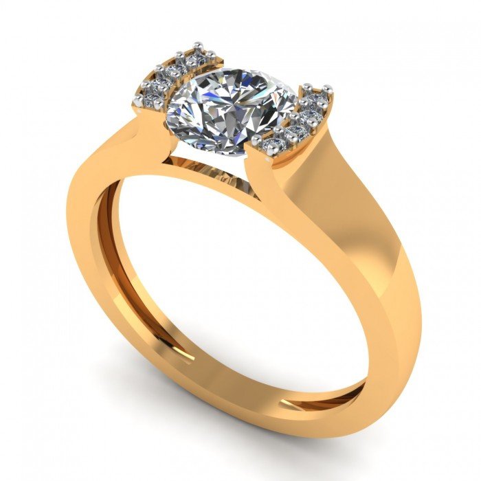 14K Gold Solitaire Ring