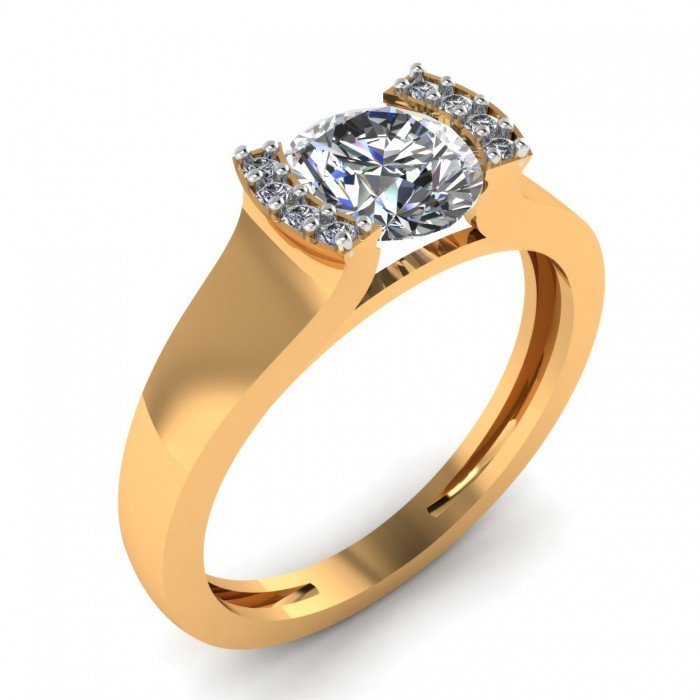 14K Gold Solitaire Ring