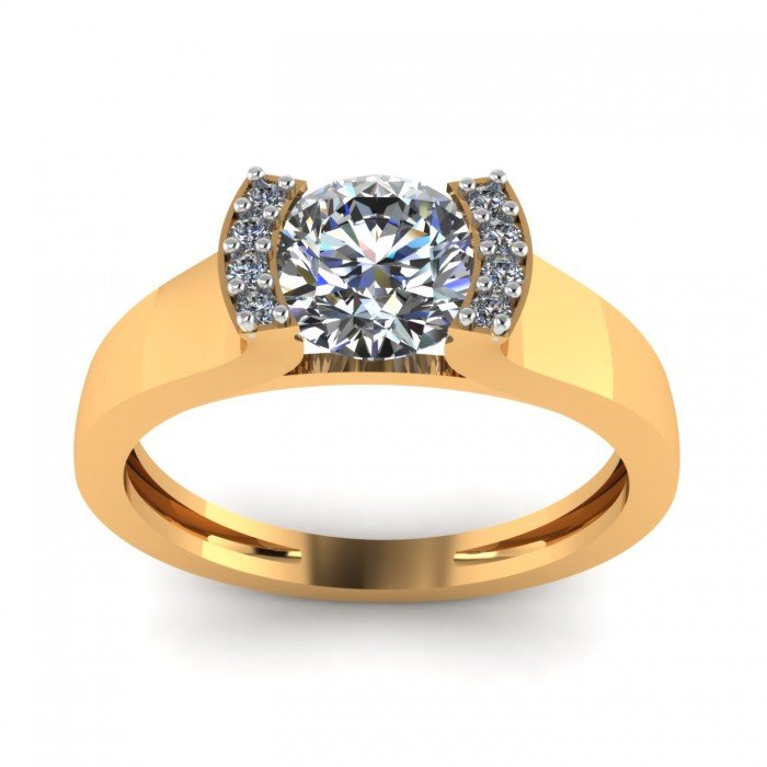 14K Gold Solitaire Ring