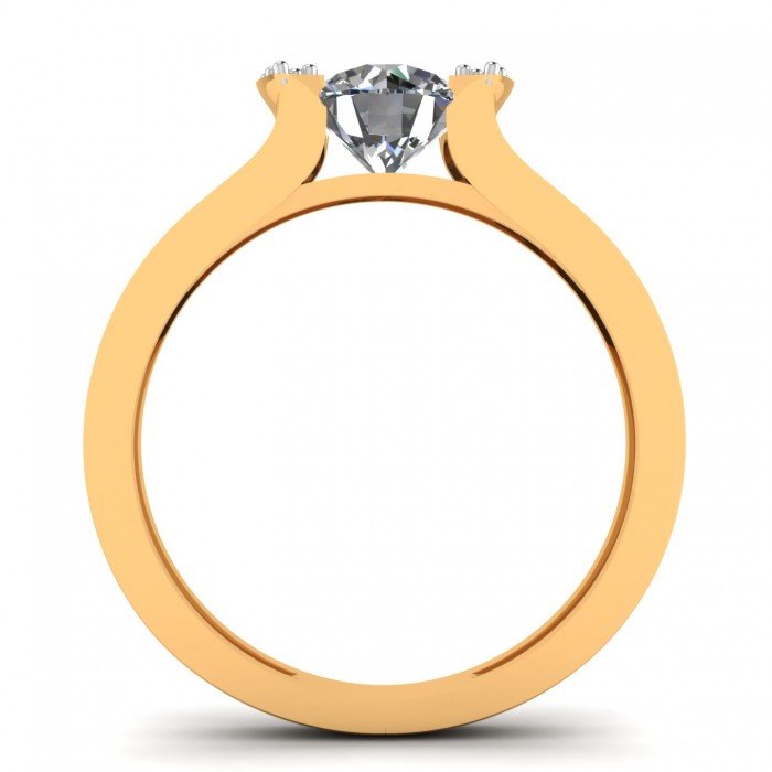 14K Gold Solitaire Ring