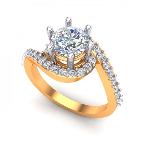 Cross Solitaire Ring Cross Solitaire Ring