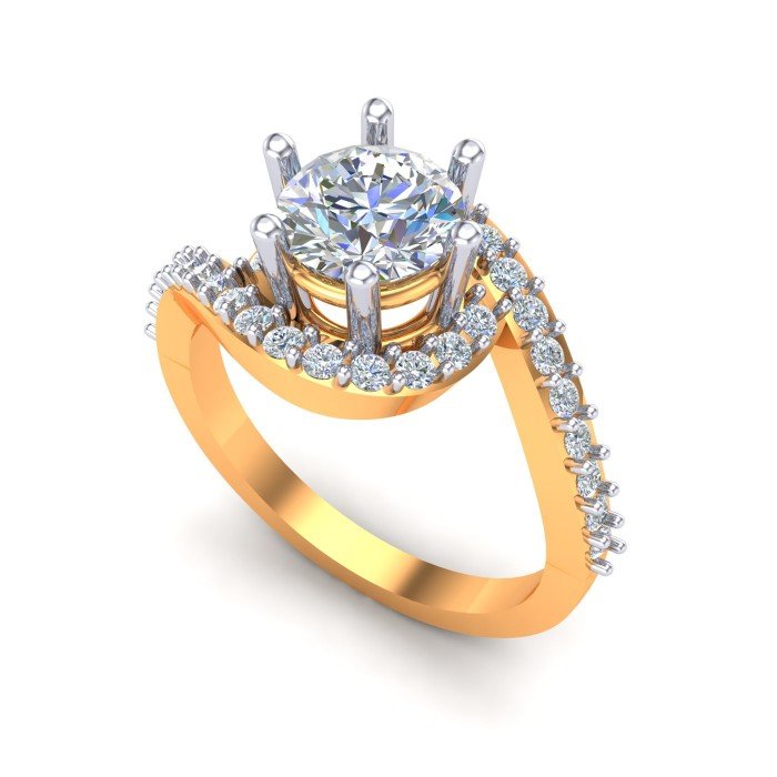 Cross Solitaire Ring