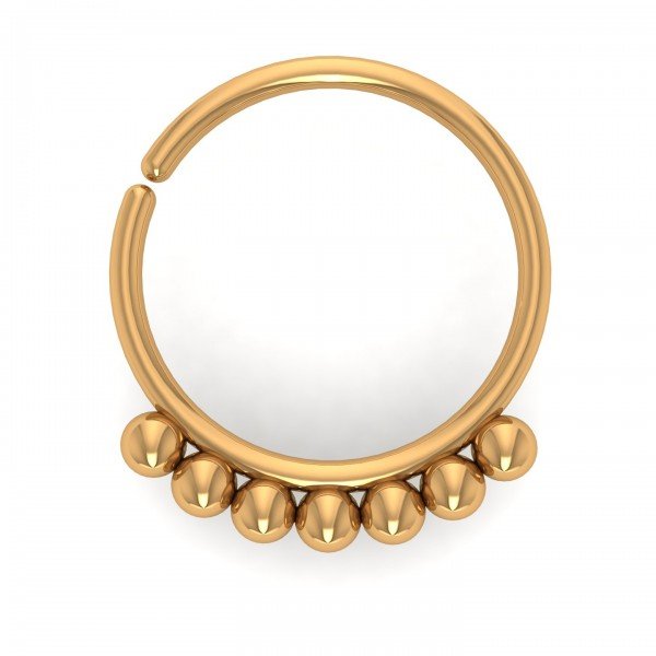 Yellow Gold Seamless Continuous Nose Hoop Yellow Gold Seamless Continuous Nose Hoop