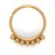 Yellow Gold Seamless Continuous Nose Hoop