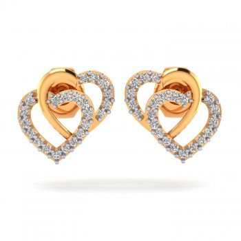 Double Heart Valentine Earring